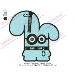 Monster Embroidery Design 02